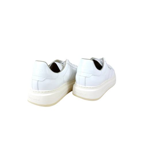 Sneakers Uomo con tomaia in pelle ed etichetta logo laterale tono su tono